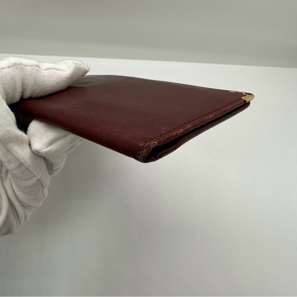 Cartier | Must Have Red Gold Plated Corners Long Bill Wallet Card Holder - Picture 8 of 10